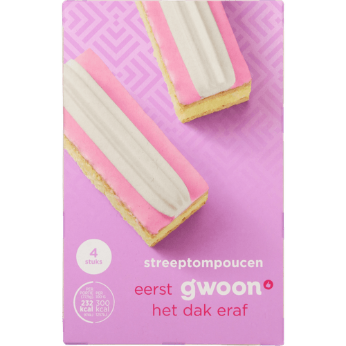 Foto van G'woon Roze streeptompoucen op witte achtergrond