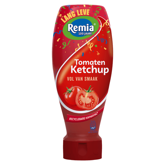 Foto van Remia Tomatenketchup op witte achtergrond