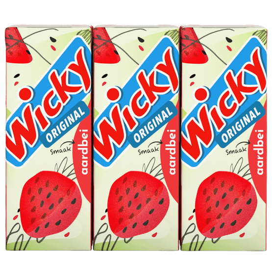 Foto van Wicky Aardbei 6x20 cl op witte achtergrond