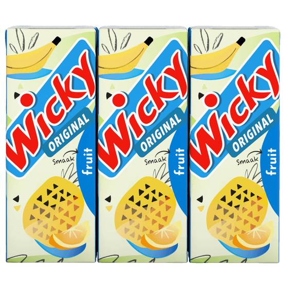 Foto van Wicky Fruit 6x20 cl op witte achtergrond