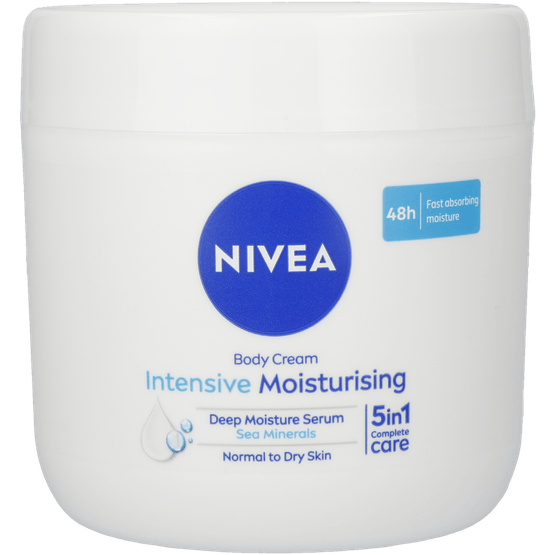 Foto van Nivea Body cream intensive moisturising op witte achtergrond