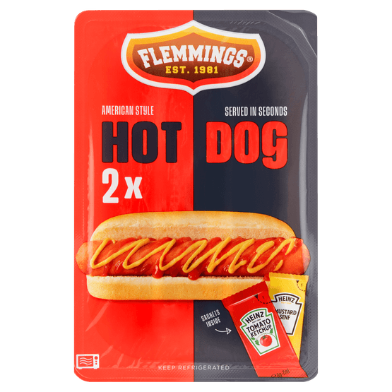 Foto van Flemming's Hotdogs op witte achtergrond