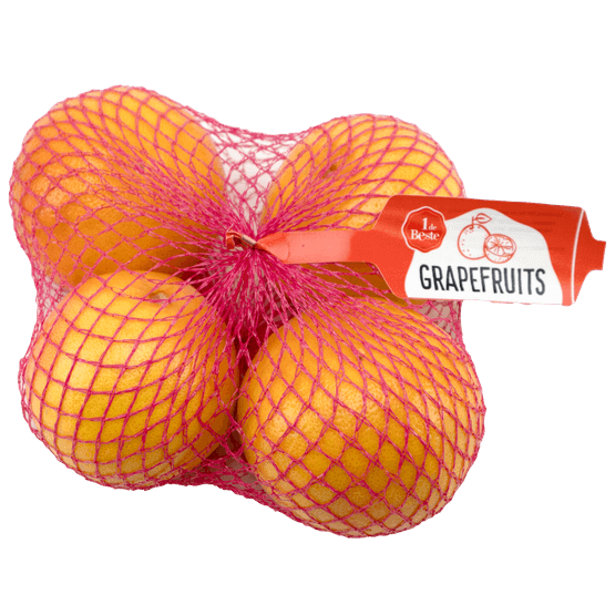 Foto van 1 de Beste Grapefruits verpakt op witte achtergrond