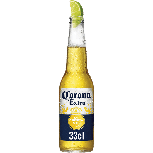 Foto van Corona Extra op witte achtergrond