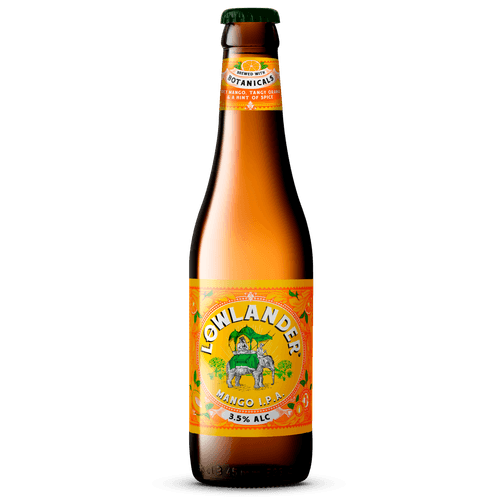 Foto van Lowlander Mango ipa op witte achtergrond