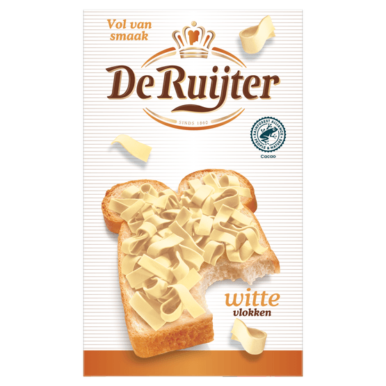 Foto van De Ruijter Vlokken wit op witte achtergrond