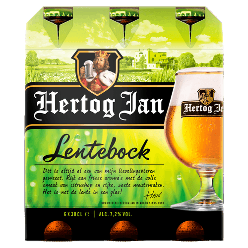 Foto van Hertog Jan Lentebock op witte achtergrond
