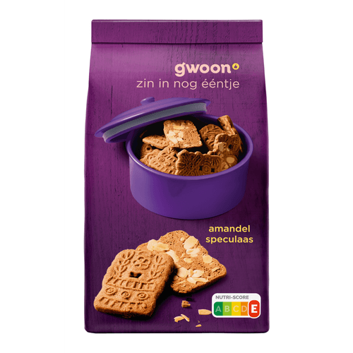 Foto van G'woon Amandelspeculaas op witte achtergrond