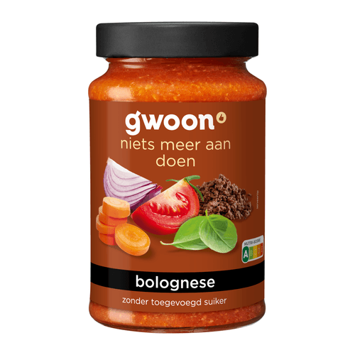 Foto van G'woon Pastasaus bolognese op witte achtergrond