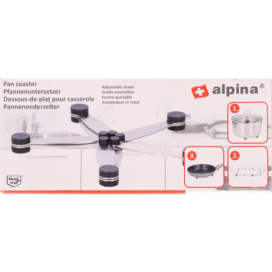 Foto van Alpina Onderzetter rvs op witte achtergrond