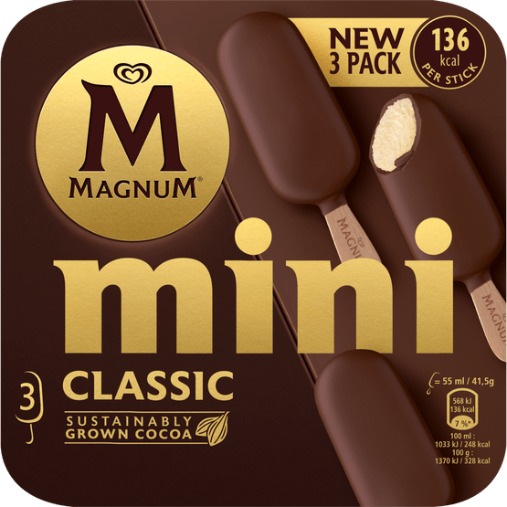 Foto van Ola Magnum mini classic 3 st op witte achtergrond