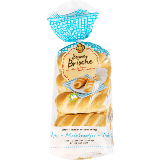 Foto van Bonne Brioche melkbroodjes 10 stuks op witte achtergrond