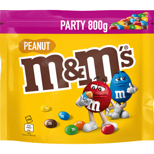 Foto van M&M's Pinda op witte achtergrond