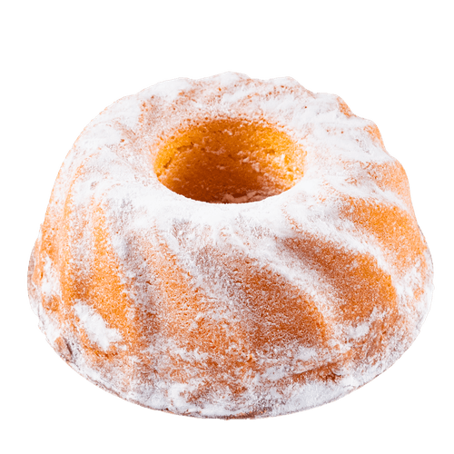 Foto van DekaVers Tulbandcake op witte achtergrond