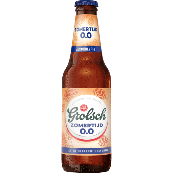 Foto van Grolsch Zomertijd 0.0% op witte achtergrond