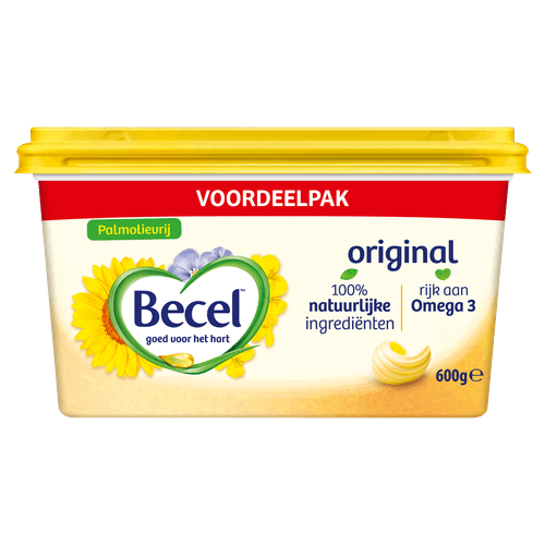 Foto van Becel Margarine original op witte achtergrond