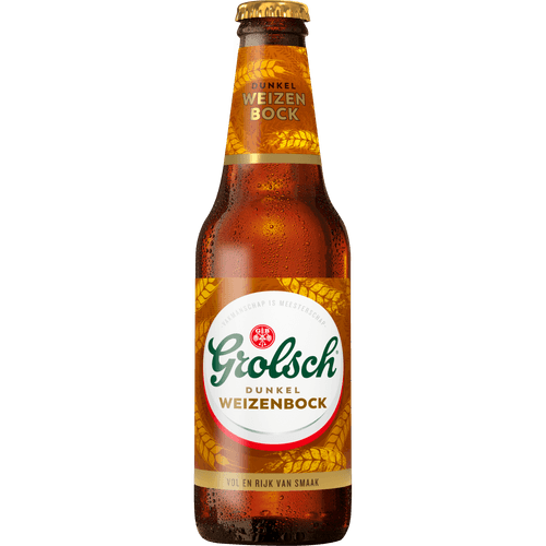 Foto van Grolsch Weizenbock op witte achtergrond