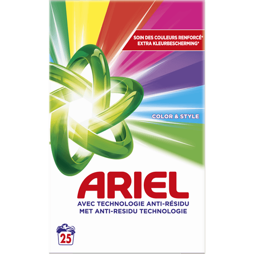 Foto van Ariel Poeder wasmiddel color 25 wasbeurten op witte achtergrond
