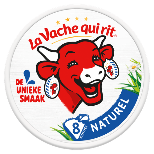 Foto van La Vache Qui Rit Naturel op witte achtergrond