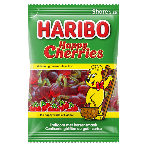 Foto van Haribo Kersen op witte achtergrond