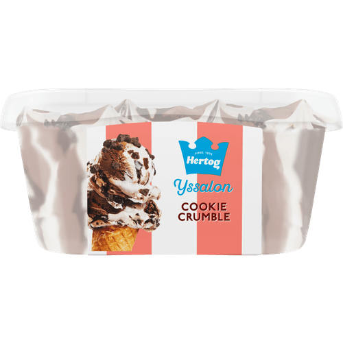 Foto van Hertog Cookie crumble op witte achtergrond