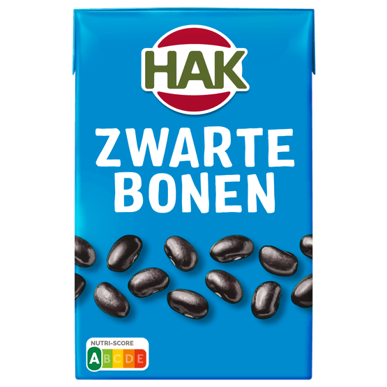 Foto van Hak Zwarte bonen op witte achtergrond