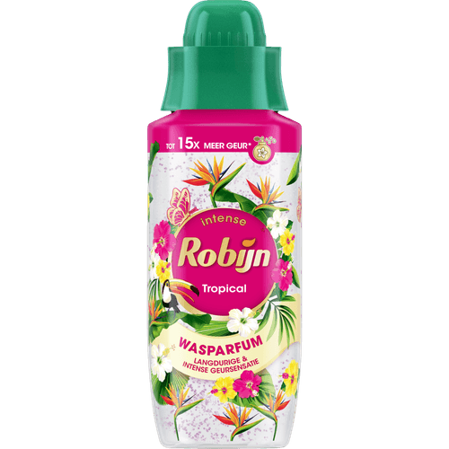 Foto van Robijn Wasparfum tropical op witte achtergrond