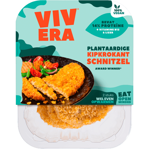 Foto van Vivera Krokante kipschnitzel op witte achtergrond