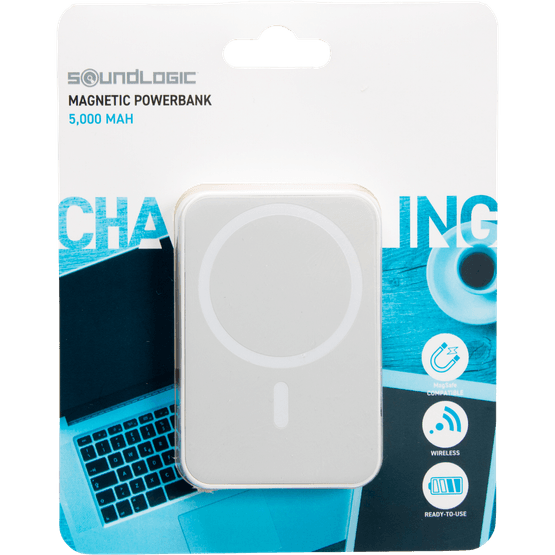 Foto van Soundlogic Draadloze powerbank 5.000mah op witte achtergrond