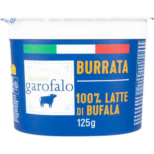 Foto van GAROFALO Kaas burrata di bufala op witte achtergrond