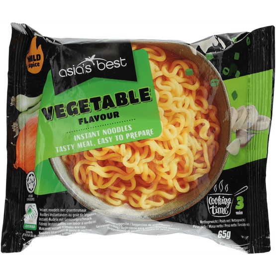 Foto van Asia's Best Noodles vegetable op witte achtergrond