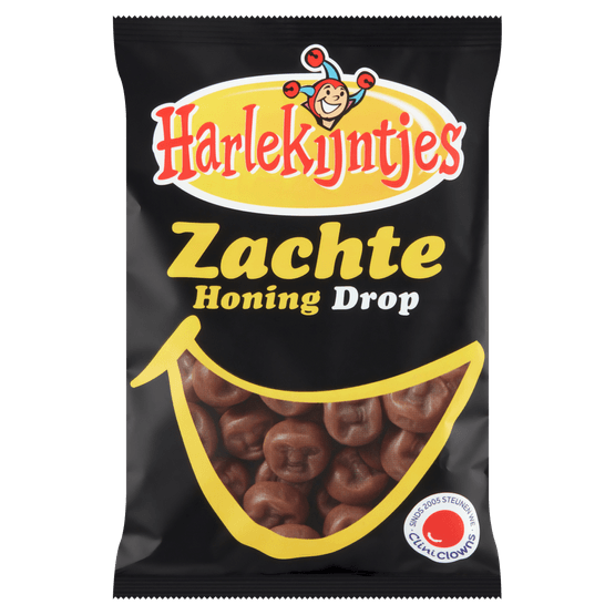Foto van Harlekijntjes Honingdrop zachte zoete op witte achtergrond