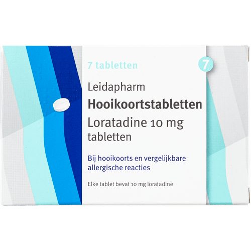 Foto van LEIDAPHARM Tabletten hooikoorts 10mg op witte achtergrond
