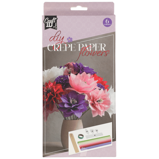 Foto van Crepe flowers 6 sheets op witte achtergrond