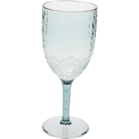 Foto van Wijnglas transparant groen op witte achtergrond
