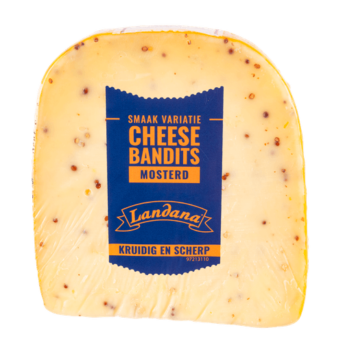 Foto van Cheese Bandits Mosterd op witte achtergrond
