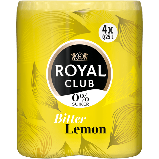Foto van Royal Club Bitter lemon 0% op witte achtergrond