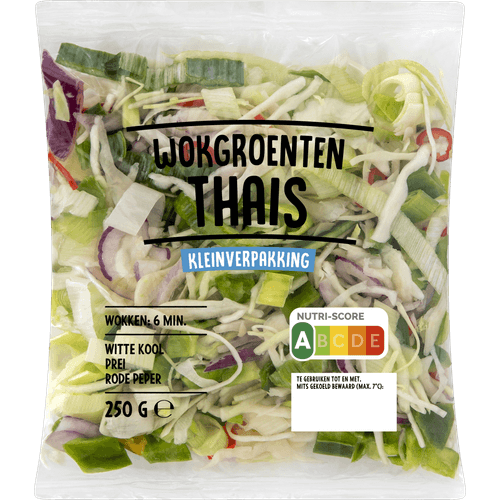 Foto van Fresh & easy Wokgroenten thaise stijl op witte achtergrond