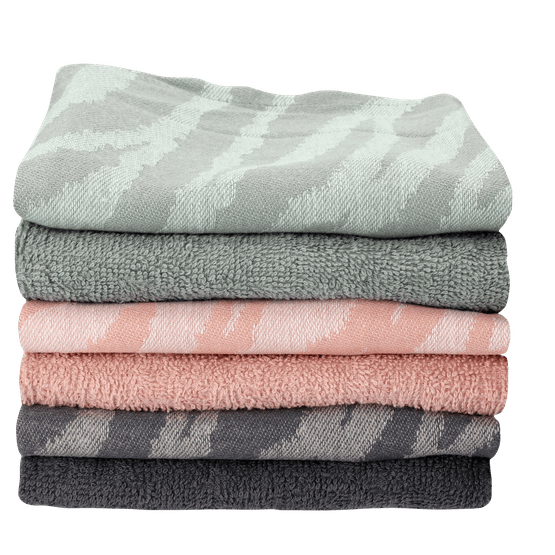 Foto van Keukendoek uni 3 kleuren op witte achtergrond