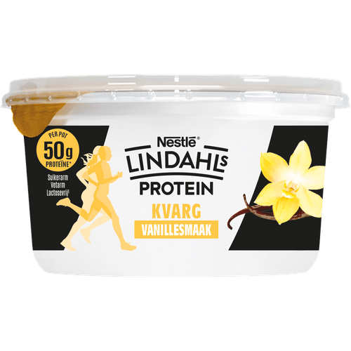 Foto van Lindahls Kvarg vanille op witte achtergrond
