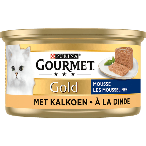 Foto van Gourmet Gold mousse kalkoen op witte achtergrond