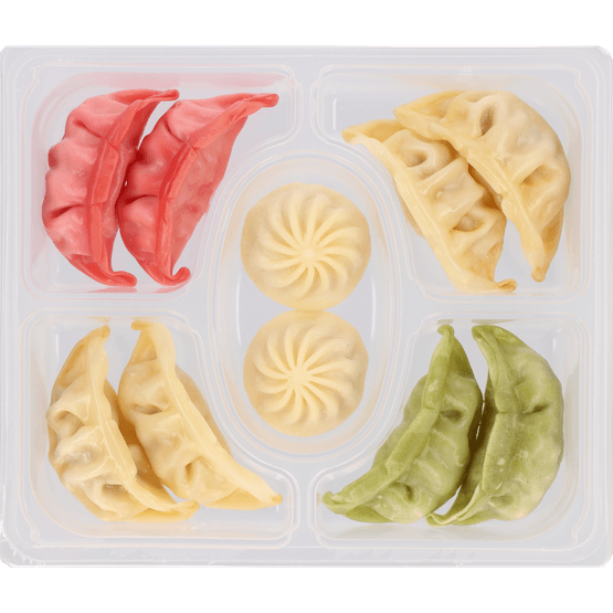 Foto van Mulan Dim sum tapasschotel op witte achtergrond