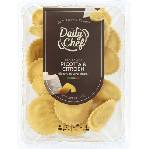 Foto van Daily Chef Pasta ricotta citroen op witte achtergrond