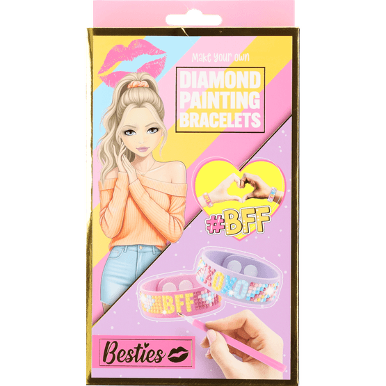 Foto van Besties Diamond Painting armband op witte achtergrond