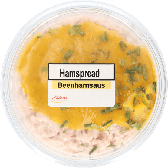 Foto van LADESSA Hamspread met beenhamsaus op witte achtergrond