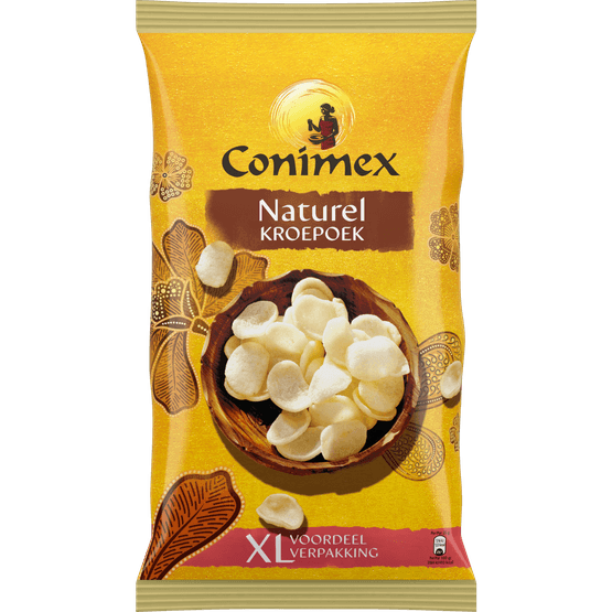 Foto van Conimex Kroepoek naturel op witte achtergrond