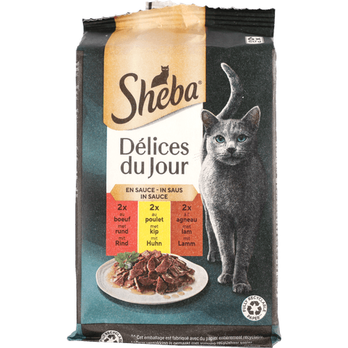 Foto van Sheba Kattenvoer delices du jour 6st op witte achtergrond
