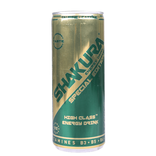 Foto van Shakura Energy drink special edition op witte achtergrond