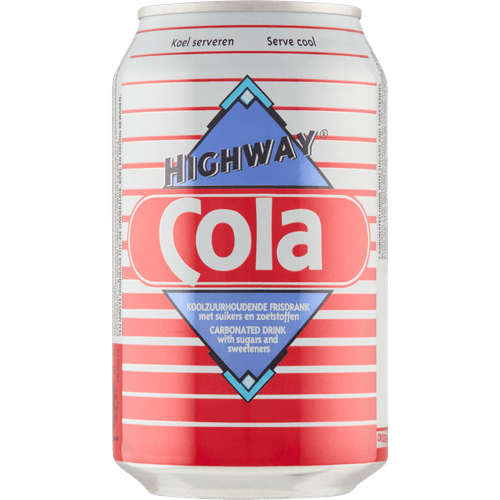 Foto van Highway Cola op witte achtergrond