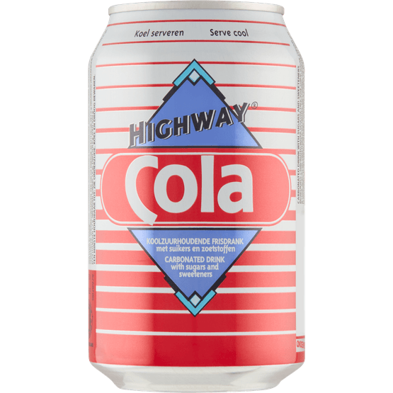 Foto van Highway Cola op witte achtergrond